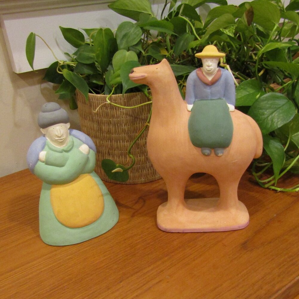 RARE Find! Pair of KEN GOLDSTROM Limited-Edition Folk Art Sculptures